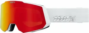 100% Snowcraft White/HiPER Red Mirror/HiPER Turquoise Mirror Ski Goggles