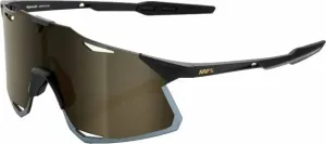 100% Hypercraft Matte Black/Soft Gold Mirror Cycling Glasses