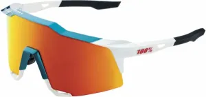 100% Speedcraft Gloss Metallic Bora Matte White/HiPER Red Multilayer Mirror Lens Cycling Glasses