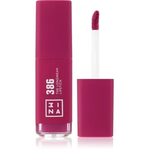 3INA The Longwear Lipstick long-lasting liquid lipstick shade 386 - Bright berry pink 6 ml
