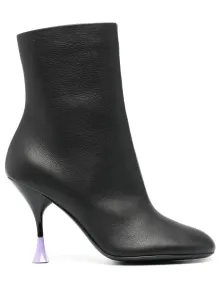 3JUIN - Lidia Leather Heel Ankle Boots #367942