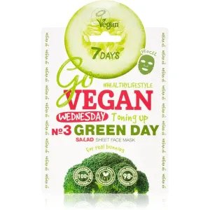 7DAYS GoVEGAN Wednesday GREEN DAY nourishing face sheet mask 25 g