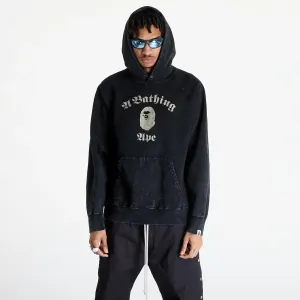 A BATHING APE A Bathing Ape Overdye Pullover Relaxed Fit Hoodie Black #1830964