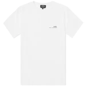 A.p.c Mens Item Logo T-shirt White L