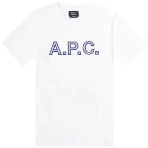 A.P.C Men's Logo T-shirt White M