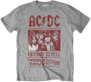 AC/DC T-Shirt Highway to Hell World Tour 1979/1984 Unisex Grey 2XL
