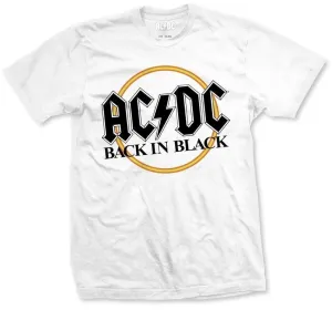 AC/DC T-Shirt Back in Black Unisex White M