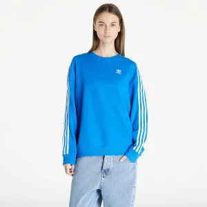 adidas 3 Stripes Oversized Crew Sweatshirt Blue Bird #1771168