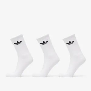 adidas Originals Cushioned Trefoil Mid-Cut Crew Socks 3-Pack White/ Black #722317