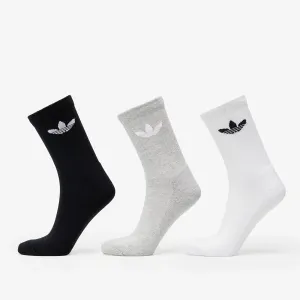 adidas Trefoil Cushion Crew Sock 6-Pack Black/ White/ Medium Grey Heather #1769967