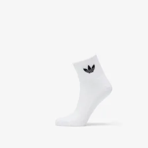 adidas Mid Ankle Socks 3-Pack White/ White/ Black #258198