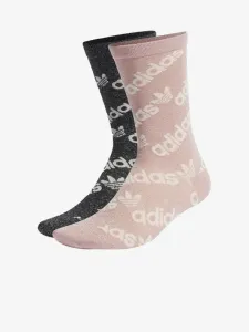 adidas Originals Set of 2 pairs of socks Black Pink