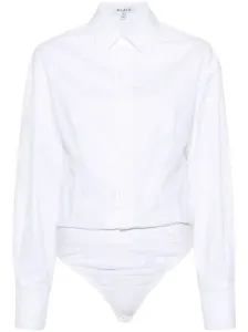 ALAÏA - Cotton Shirt Bodysuit #1786584