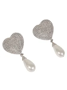 ALESSANDRA RICH - Heart-shaped Crystal Earrings