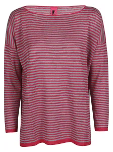 ALESSANDRO ASTE - Boat Neck Striped Linen Sweater #1638575