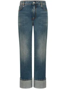 ALEXANDER MCQUEEN - High Waisted Denim Jeans
