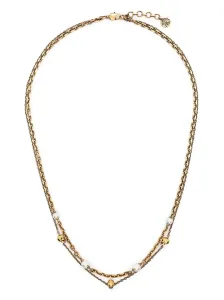 ALEXANDER MCQUEEN - Pearl-like Skull Chain Necklace #1631808