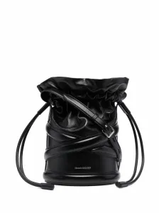 ALEXANDER MCQUEEN - The Curve Soft Large Leather Bucket Bag #1207353