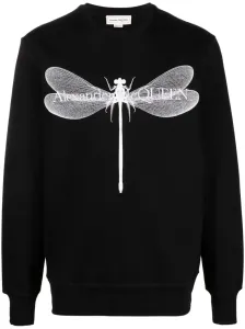 ALEXANDER MCQUEEN - Dragonfly Print Organic Cotton Sweatshirt #1761827