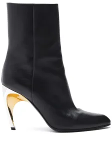 ALEXANDER MCQUEEN - Leather Heel Ankle Boots #1826810