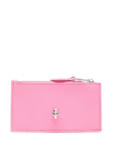 ALEXANDER MCQUEEN - Skull Zipped Leather Credit Card Case