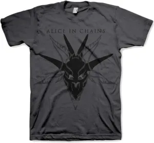 Alice in Chains T-Shirt Black Skull Charcoal Mens Charcoal M