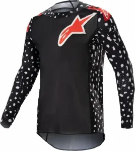 Alpinestars Supertech North Jersey Black/Neon Red XL Motocross Jersey