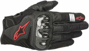 Alpinestars SMX-1 Air V2 Gloves Black/Red Fluorescent 2XL Motorcycle Gloves
