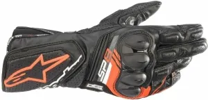 Alpinestars SP-8 V3 Leather Gloves Black/Red Fluorescent 2XL Motorcycle Gloves