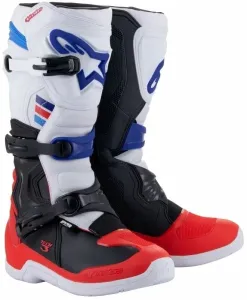 Alpinestars Tech 3 Boots White/Bright Red/Dark Blue 42 Motorcycle Boots
