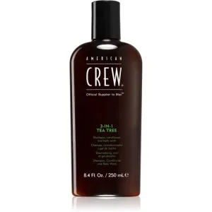 American Crew Hair & Body 3-IN-1 Tea Tree 3-in-1 shampoo, conditioner and shower gel for men 250 ml