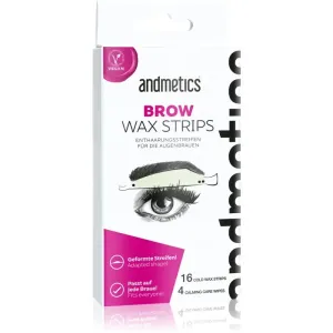 andmetics Wax Strips Brow depilatory wax strips for eyebrows 16 pc