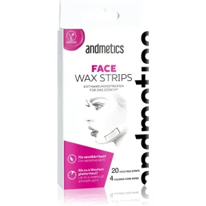 andmetics Wax Strips Face facial waxing strips 20 pc