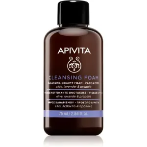 Apivita Cleansing Foam Face & Eyes makeup removing foam cleanser for face and eyes for all skin types 75 ml