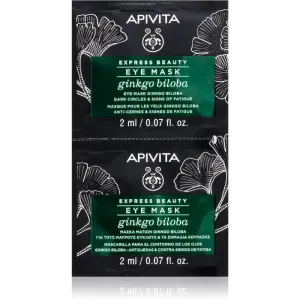 Apivita Express Beauty Ginkgo Biloba eye mask to treat swelling and dark circles 2 x 2 ml #260680