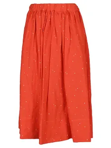 APUNTOB - Cotton Pois Midi Skirt #1206223