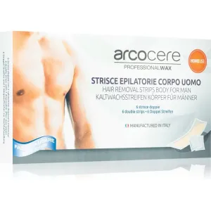 Arcocere Professional Wax wax strips for hair removal for men 6 pc