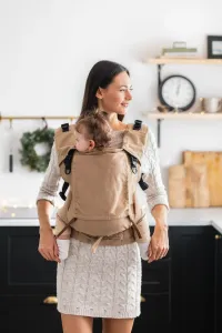 Baby Carrier - Be Lenka 4ever Neo - Unicolour - Brown wide with the possibility of crossing