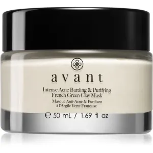 Avant Acne Defence Intense Acne Battling & Purifying French Green Clay Mask cleansing clay face mask against imperfections in acne-prone skin 50 ml