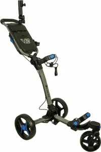 Axglo Tri-360 V2 3-Wheel SET Grey/Blue Manual Golf Trolley