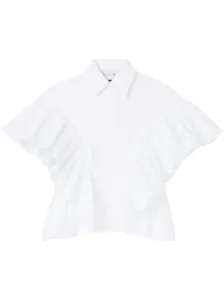 AZ FACTORY WITH LUTZ HUELLE - Ruffled Sleeves Cotton Shirt #1634612