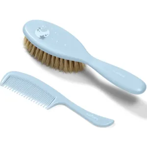 BabyOno Take Care Hairbrush and Comb III set Blue(for children from birth)