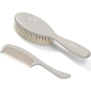BabyOno Take Care Hairbrush and Comb set Gray(for children from birth)