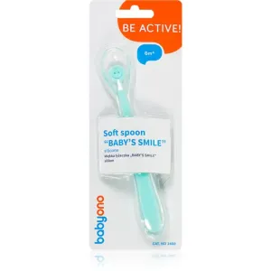 BabyOno Be Active Baby’s Smile spoon Turquoise 6 m+ 1 pc