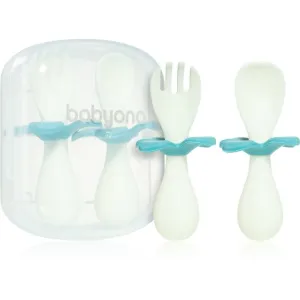 BabyOno Be Active Ergonomic Utensils for Children cutlery Green 12 m+ 2 pc