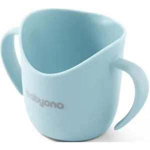 BabyOno Be Active Flow Ergonomic Training Cup cup with handles Light Blue 120 ml