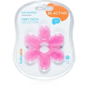 BabyOno Be Active Gel Teether chew toy Flower Pink 1 pc