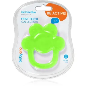 BabyOno Be Active Gel Teether chew toy Green Flower 1 pc #1690002