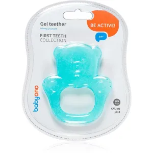 BabyOno Be Active Gel Teether chew toy Turquoise Bear 1 pc