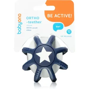 BabyOno Be Active Ortho chew toy for children from birth Blue 1 pc